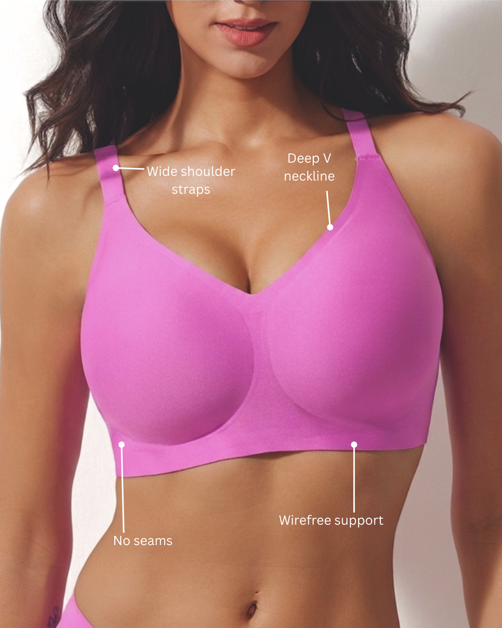 Amara – Fuschia Wireless Everyday Lift Bra