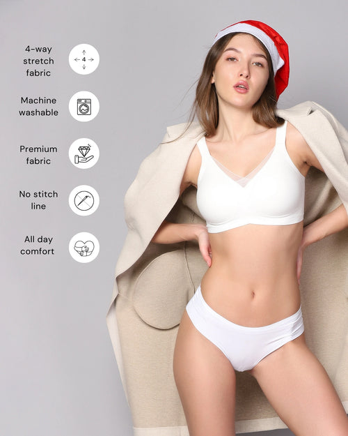 Bello – Wireless White Bra for Everyday Comfort