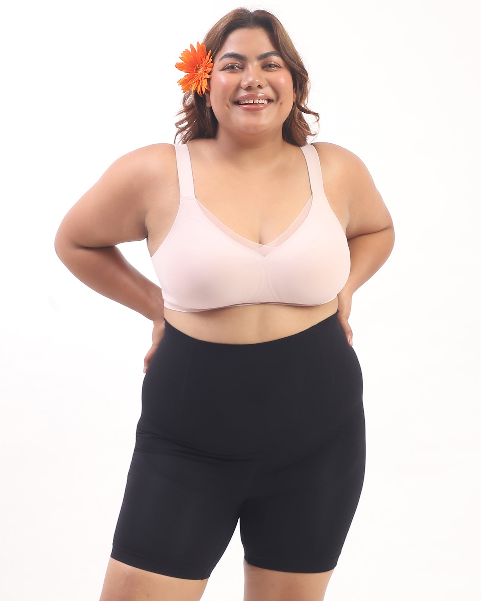 Annie – High Waist Sculpting Shorts in Black