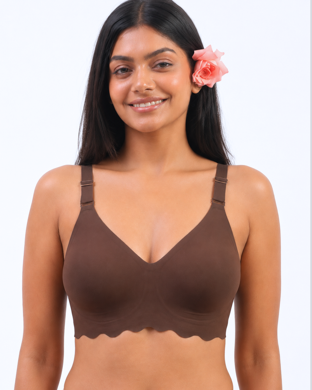Diana – Brown Seamless Wireless All Day Bra in