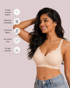 Emily – Seamless Wireless All Day Bra in Soft Pink