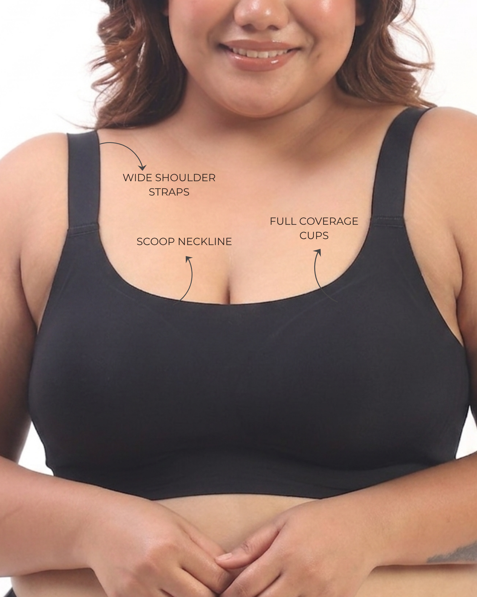 Luna – Wireless Full Coverage Everyday Bra in Black
