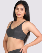 MamaEase Seamless Wirefree Padded Nursing Bra Carbon