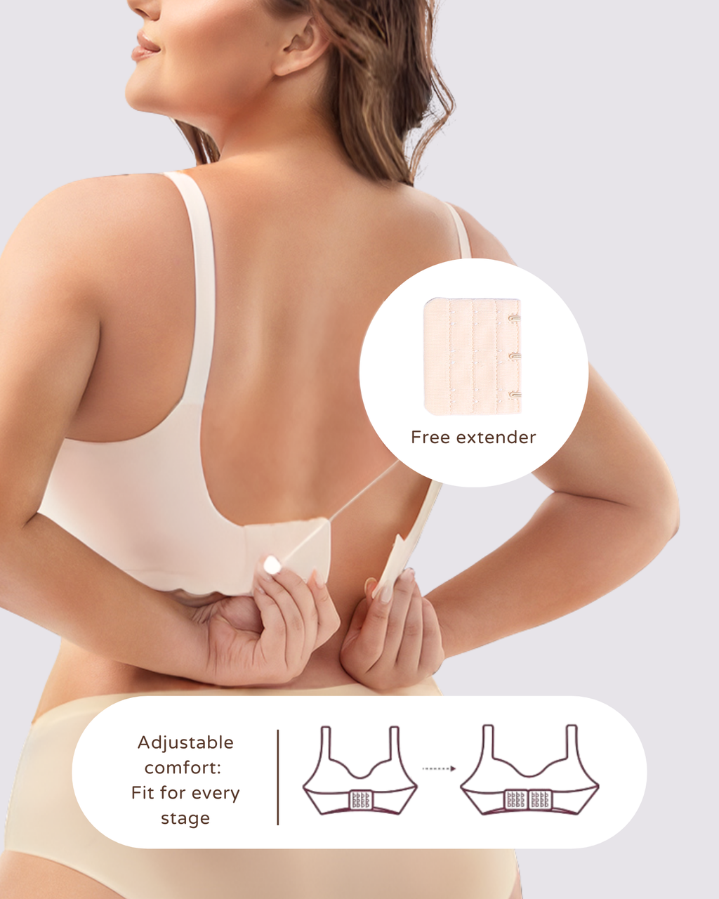 MamaEase Seamless Wirefree Padded Nursing Bra