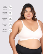 MamaEase Seamless Wirefree Padded Nursing Bra