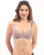 Nina – Padded Underwired T-shirt Bra in Mauve