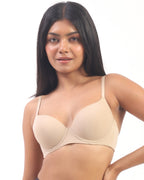 Nina- Padded Underwired T-shirt Bra in Beige