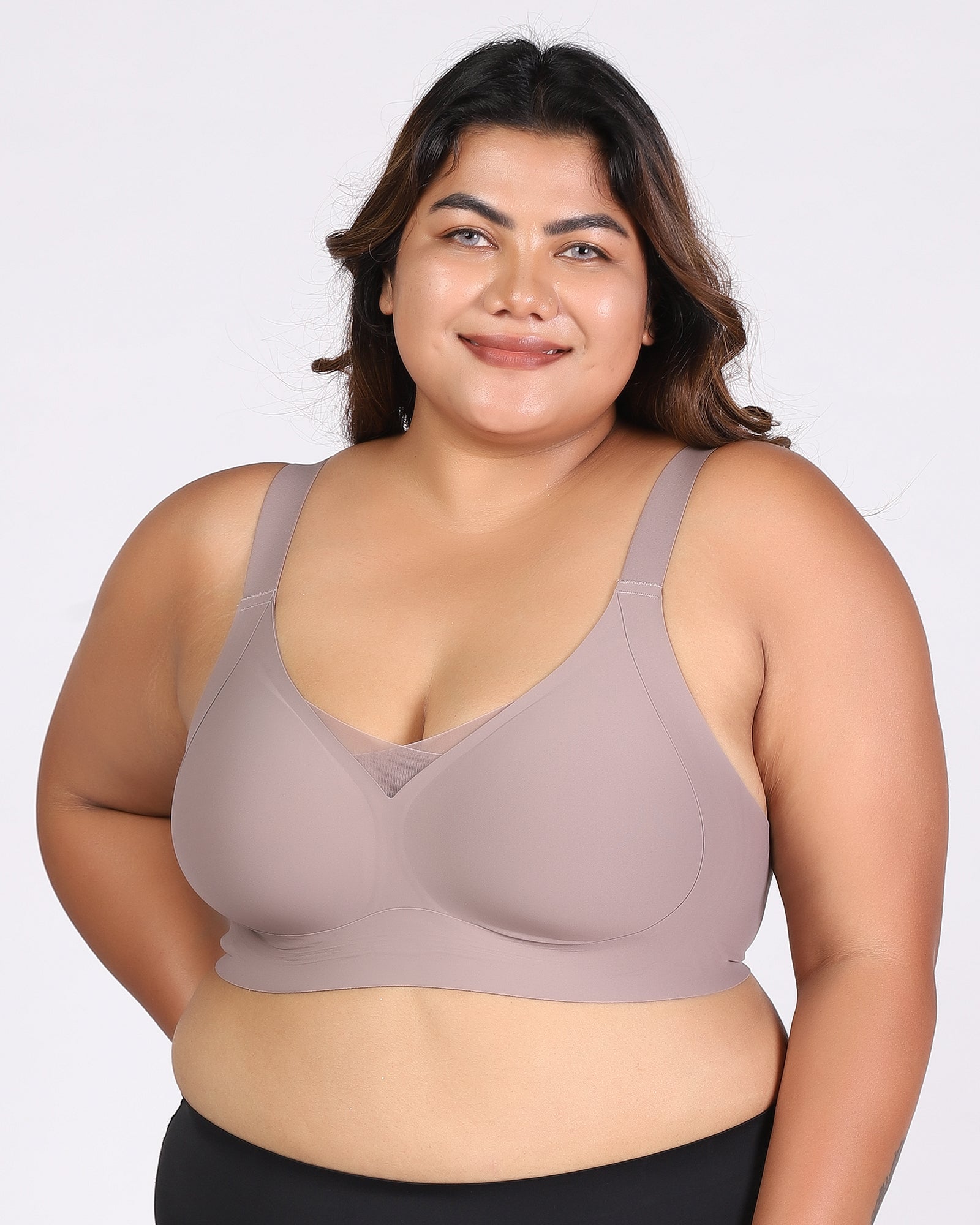 Nora – Wireless Gray Bra for Everyday Support