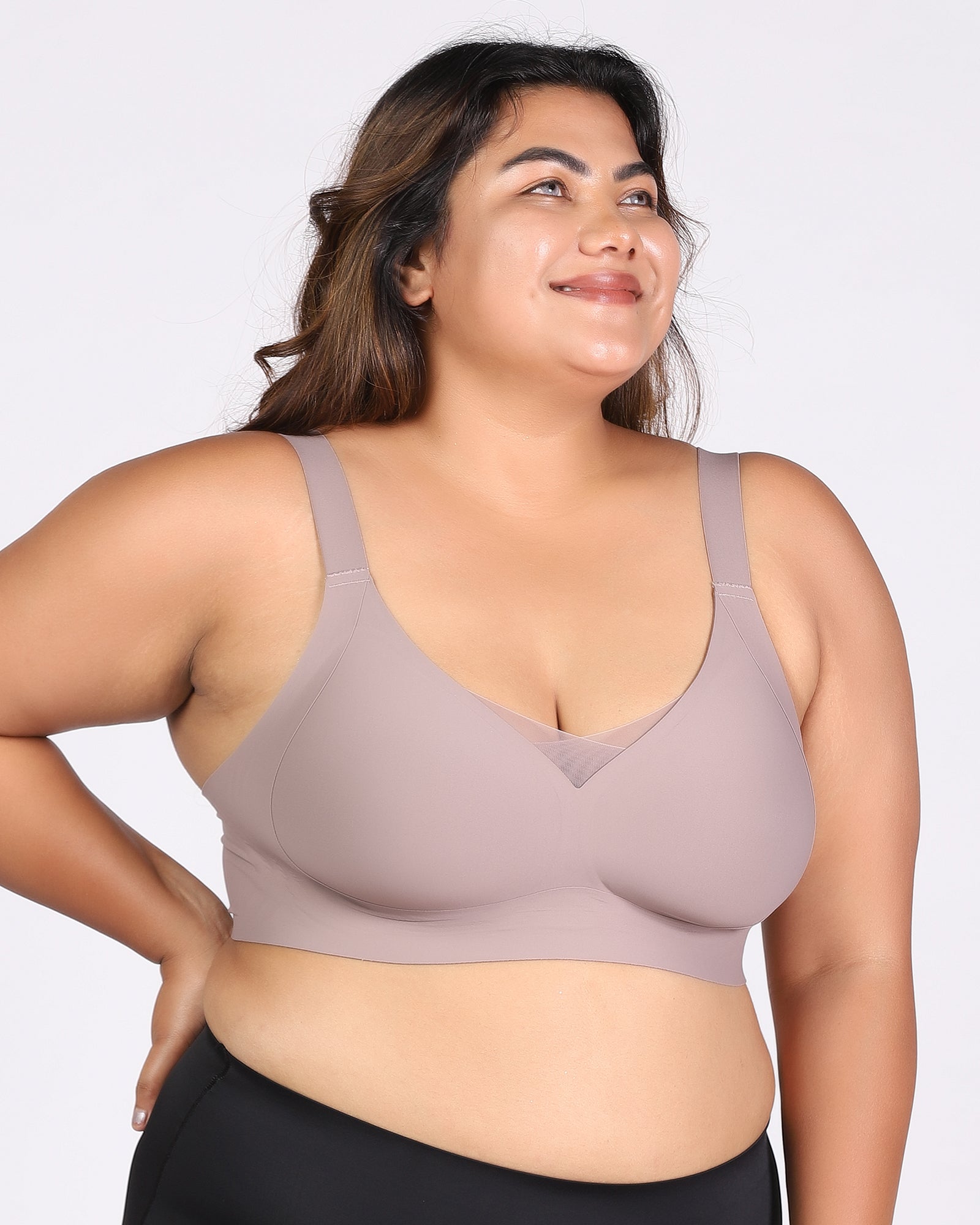 Nora – Wireless Gray Bra for Everyday Support