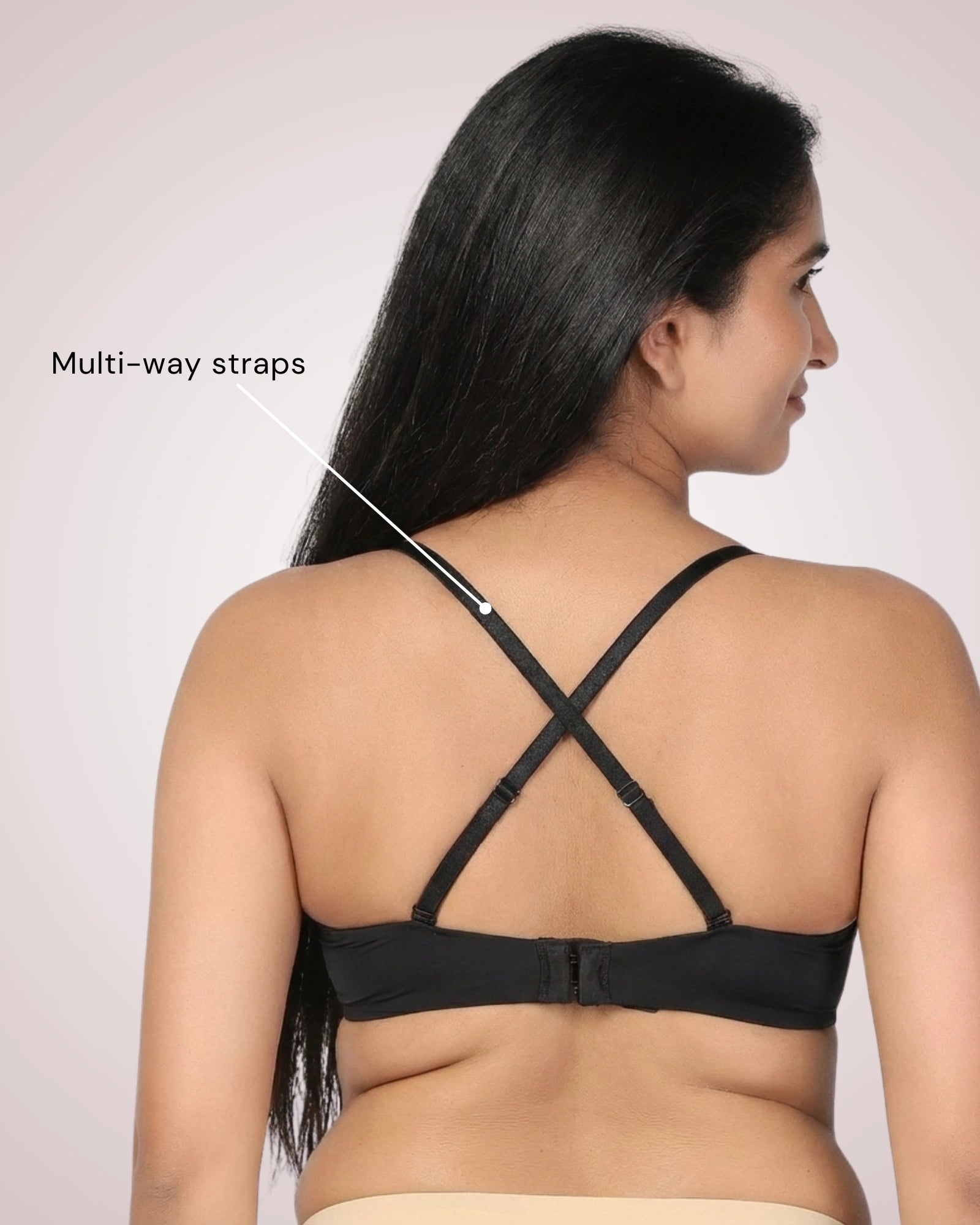 Nina – Padded Underwired T-shirt Bra in Black