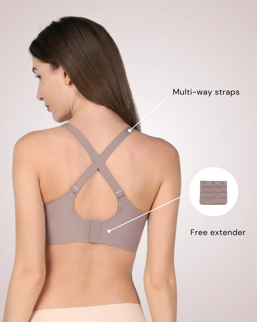 Zia – Gray Seamless Wireless All Day Bra