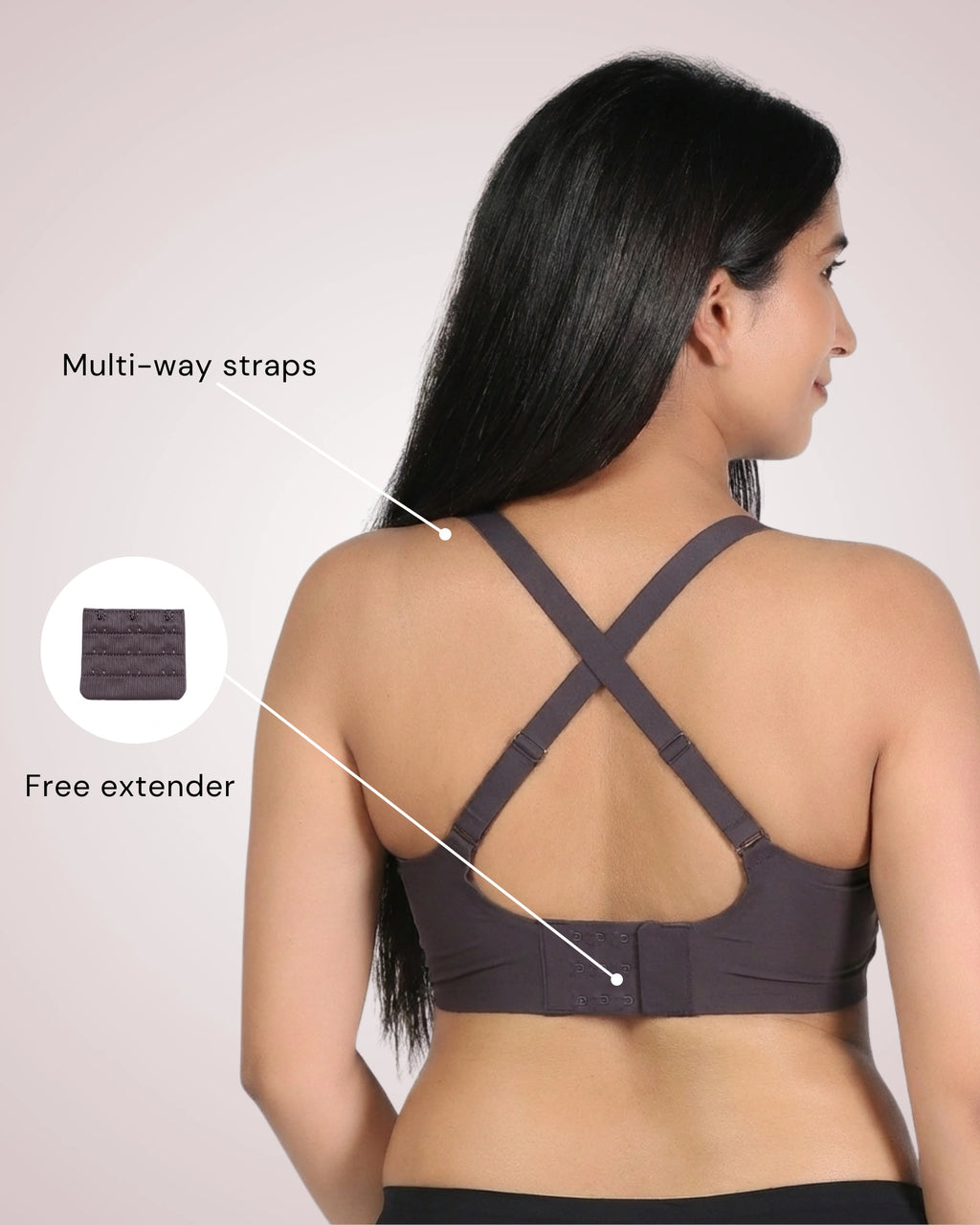 Sofia – Carbon Seamless Wireless All Day Bra