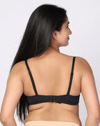 Nina – Padded Underwired T-shirt Bra in Black