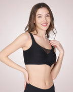 Rhea – Wireless Black Bra for Everyday Comfort