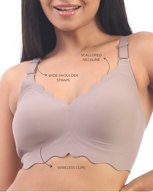 Sofia – Grey Seamless Wireless All Day Bra
