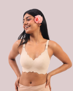 Sofia – Jaquard Seamless Wireless All Day Bra in Beige