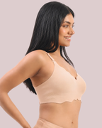 Sofia – Jaquard Seamless Wireless All Day Bra in Beige