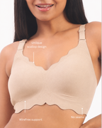 Sofia – Jaquard Seamless Wireless All Day Bra in Beige