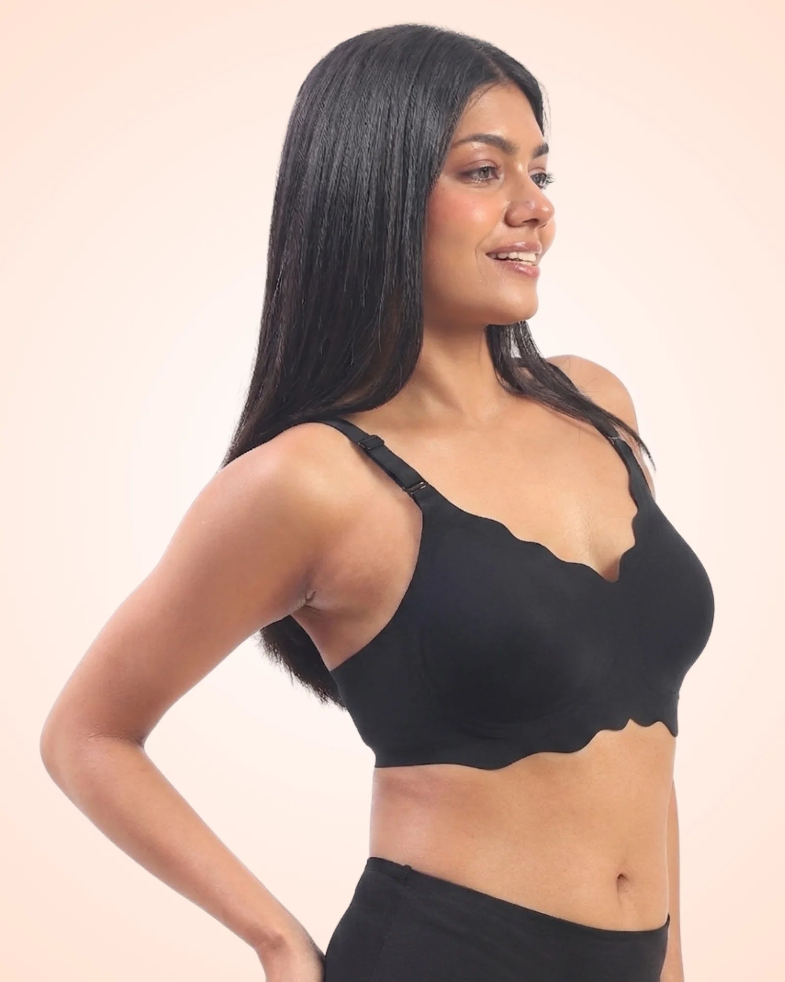Sofia – Black Seamless Wireless All Day Bra
