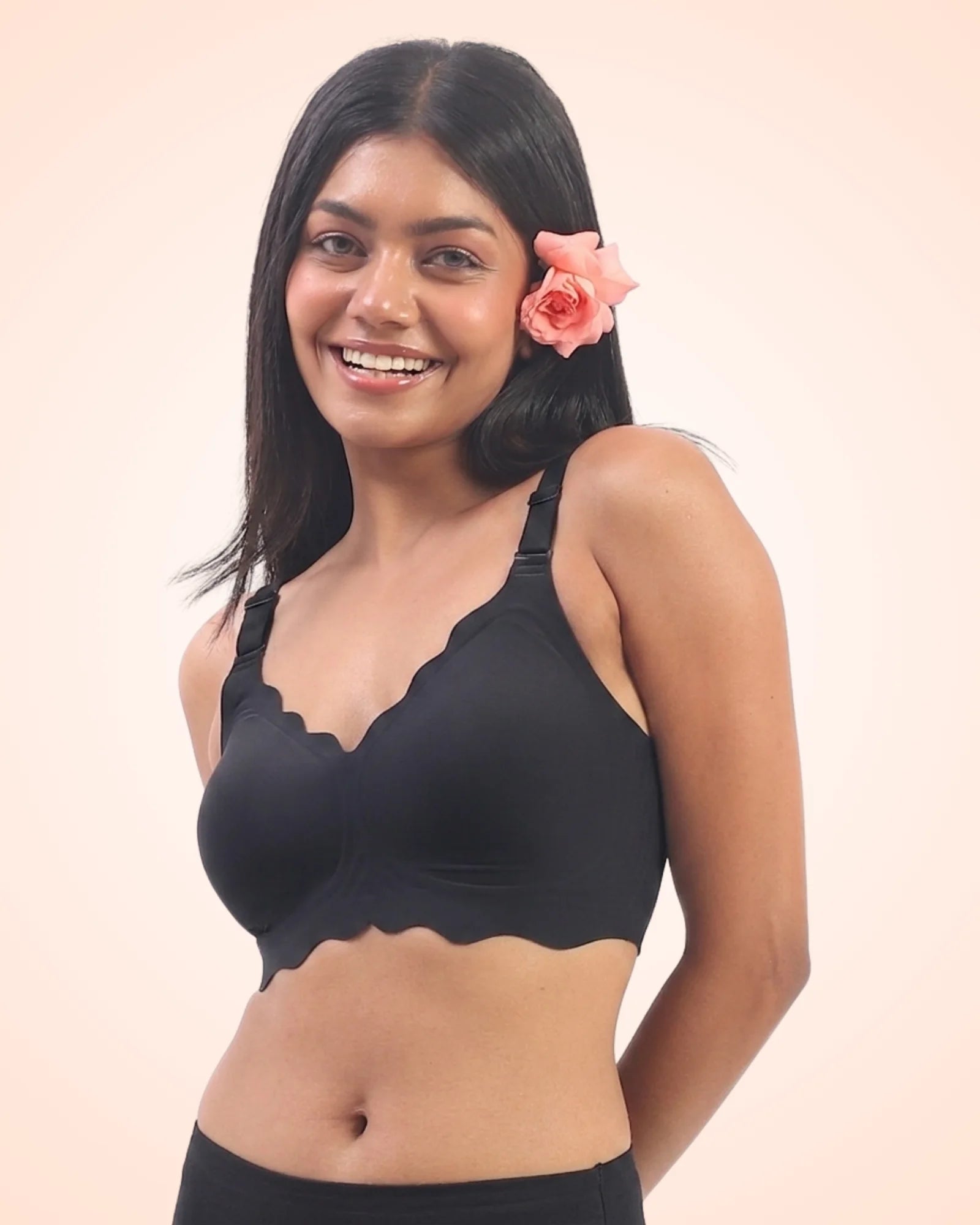 Sofia – Black Seamless Wireless All Day Bra